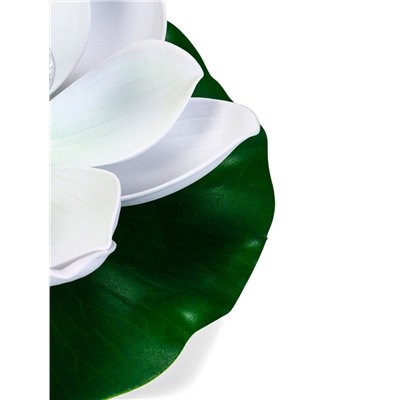 Садовая фигура - фонарь «Лотос», 28×28×9 см, для водоёмов, белая