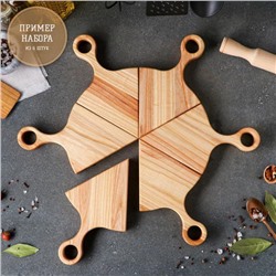 Доска для пиццы, 25×15 см, массив ясеня