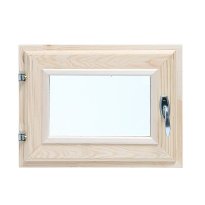 Окно в баню, деревянное, 40×30 см, хвоя, двойное стекло, «Добропаровъ»