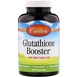 Carlson Labs, Glutathione Booster, добавка с глутатионом, 180 капсул