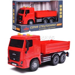 МАЗ, автомобиль бортовой инерционный (со светом и звуком) (в коробке)