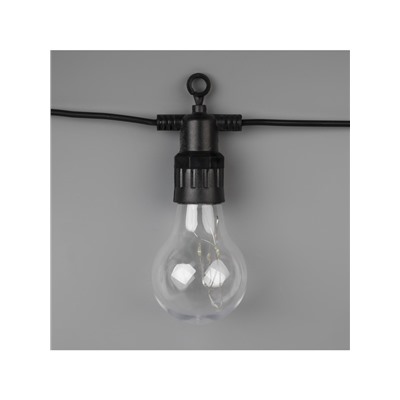 Гирлянда «Белт-лайт» 5 м с насадками «Роса», IP44, УМС, тёмная нить, 50 LED, свечение мульти, 3 В