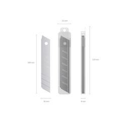 Лезвие сменное д\канц. ножа 18 мм, 10 шт.
