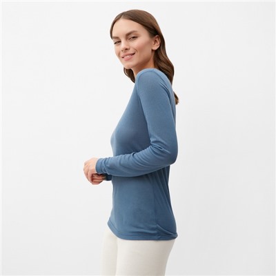 Лонгслив женский KAFTAN: Basic line, синий, размер 44-46