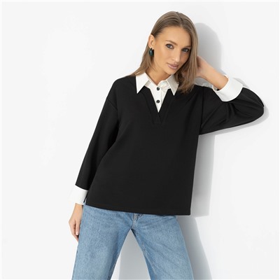 Блуза с имитацией многослойности, Легенда в кадре (эталон)