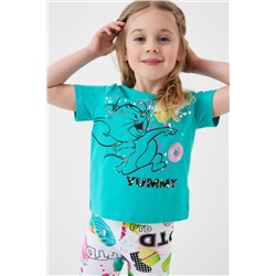 Фуфайка трикотажная для девочек (футболка) PLAYTODAY, 1240319