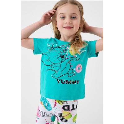 Фуфайка трикотажная для девочек (футболка) PLAYTODAY, 1240319