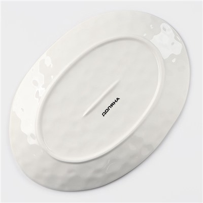 Блюдо Доляна «Космос», 30.8×21.7×3.3 см, фарфор, белое, синий