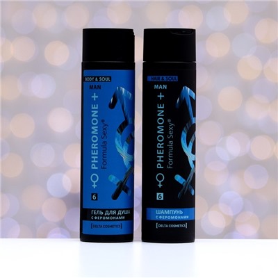 Подарочный набор косметики мужской Formula Sexy №6, гель для душа, 250 мл+шампунь, 250 мл (по мотивам Blue Label (Givenchy)