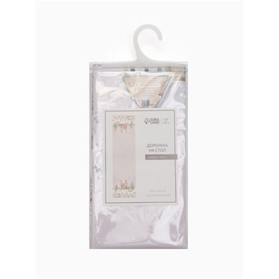 Дорожка новогодняя на стол «Этель» «Звери в городе» 40×147 ± 5 см, 100% хл, саржа 190 г/м²