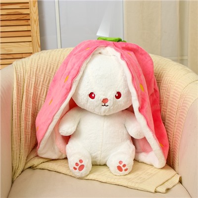 Мягкая игрушка без наполнителя «Зайка-клубника», 60 см