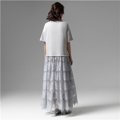 Платье комбинированное с кружевом, Откровенный шик