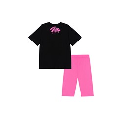 Комплект трикотажный для девочек: брюки (легинсы укороченные), фуфайка (футболка)