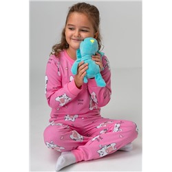 Пижама из футера с начесом для девочки Happyfox