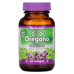Bluebonnet Nutrition, Масло из экстракта листа душицы, 60 мягких капсул
