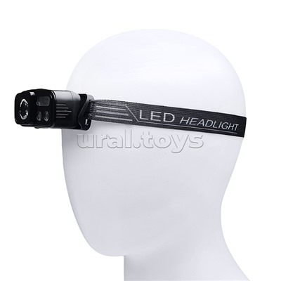 Фонарь налобный аккумуляторный, 400 мАч