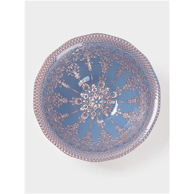 Салатник «ЭЛЕОНОРА БРОНЗА», 400 мл, d=15 см, стекло, голубой, розовый