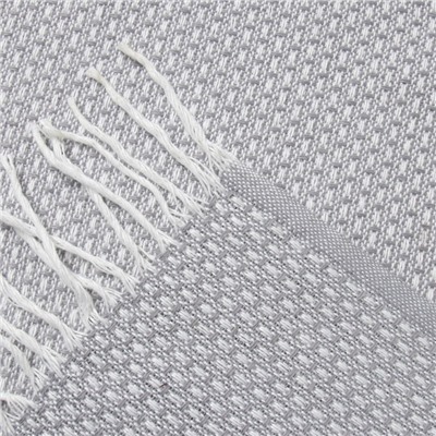 Плед «Этель» Валенсия, 140×200 см, 13/BOUCLE, хл 50%, пэ 30%, пан 20%, белый, серый