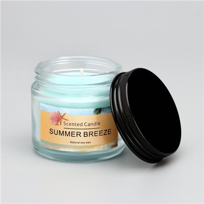Ароматическая свеча в банке «Scented Candle, Summer Breeze», свежесть, 5×5 см, 140 г