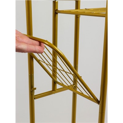 Подставка для цветов Greengo, 4 полки, 43×22×82 см, напольная, металл, цвет золотой