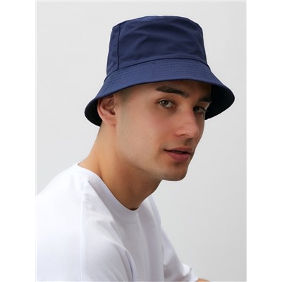 Панама двусторонняя унисекс MINAKU, цвет синий, чёрный, размер 56-58