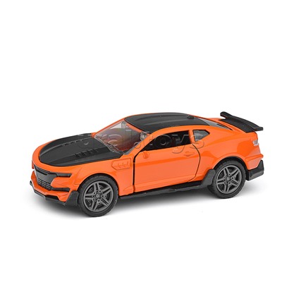 Чёрно-оранжевая инерционная машинка die-cast,1:32, открывающиеся двери