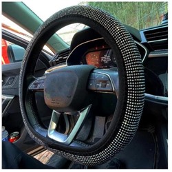 Оплетка руля, 38см, украшена стразами