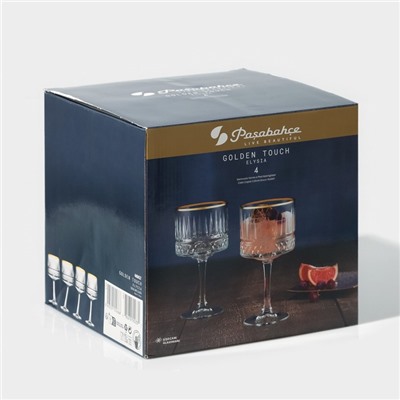 Фужеры Paşabahçe Elysia, 500 мл, набор 4 шт., стекло, прозрачные