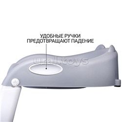 Детская накладка на унитаз со ступенькой (серый)
