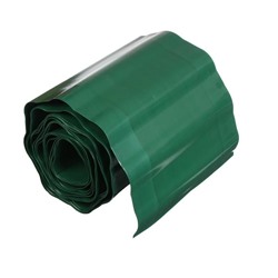 Лента бордюрная, 30 см × 9 м, толщина 0.6 мм, гофра, пластиковая, зелёная
