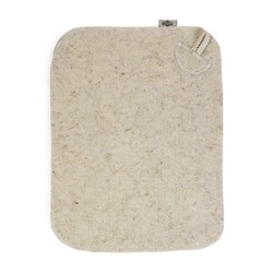 Коврик - сидушка для бани и сауны «Классический», 44×34 см, шерсть 100%, белый