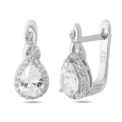 Серьги, куб.циркон., BY-6184