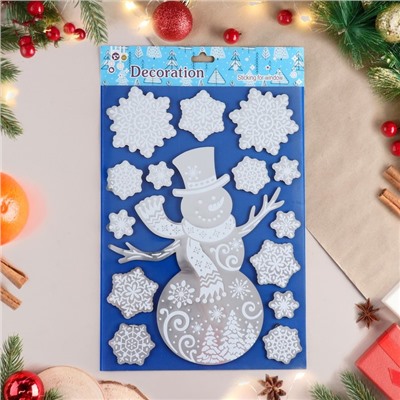 Наклейки на окна «Новогодние», 48×24 см