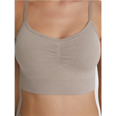 Omsa Топ БOmD_S Melange 1012-01SS Майка "Toп" женская (топ-бра на тонких рег. бретелях с вкладышами), PA