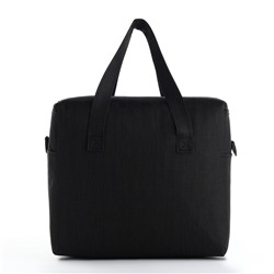 Термосумка на молнии, объём 10 л, наружный карман, чёрная