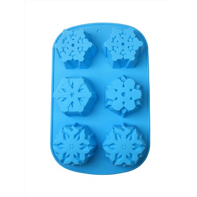 Форма для выпечки 6 ячеек силиконовая Новогодняя / HL-065 /уп 200/ 0,130/ 28*18*4