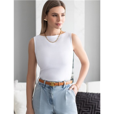 Топ из премиального хлопка с эластаном