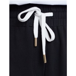 Прямые брюки с лампасами из эластичного футера двухнитки без начеса