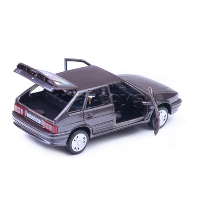 Машина металл LADA -2114 "Samara" 12 см. (двер, баг, баклажан) инерц., в коробке