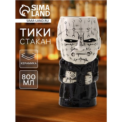 Стакан для коктейлей «Тики», 800 мл, керамика, чёрный