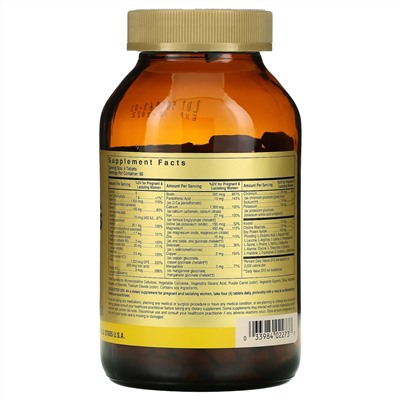 Solgar, Prenatal Nutrients, мультивитамины и мультиминералы, 240 таблеток