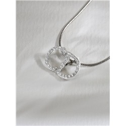 Подвеска из серебра с фианитами родированная - CD 925 пробы П-2854-Р