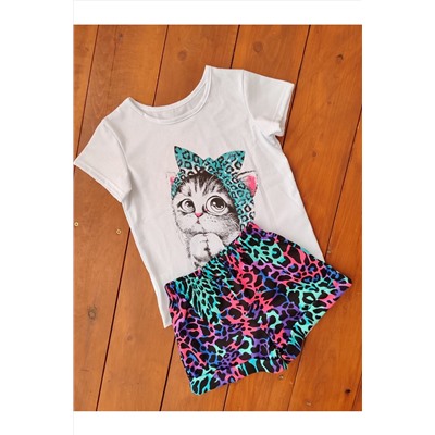 Костюм с шортами 33068 Кошка в косынке НАТАЛИ, 1243960