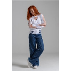 7476 Лонгслив женский (Белый)