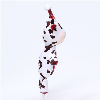 Мягкая игрушка для собак новогодняя «Корова», 35×17 см, с пищалкой