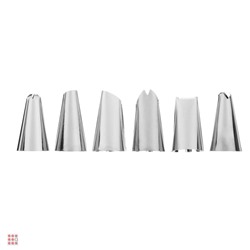Набор кондитерских насадок 6 шт, вариант 3, нерж. сталь