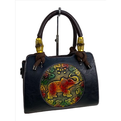 Женская сумка из искусственной кожи, цвет черный