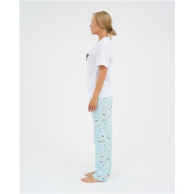 Брюки домашние женские KAFTAN Light, размер 40-42, голубые