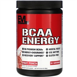 EVLution Nutrition, BCAA Energy, Fruit Punch, 10.16 oz (288 g)