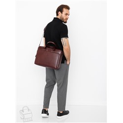 Портфель мужской кожаный 68001 brown Fuzhiniao в Новосибирске